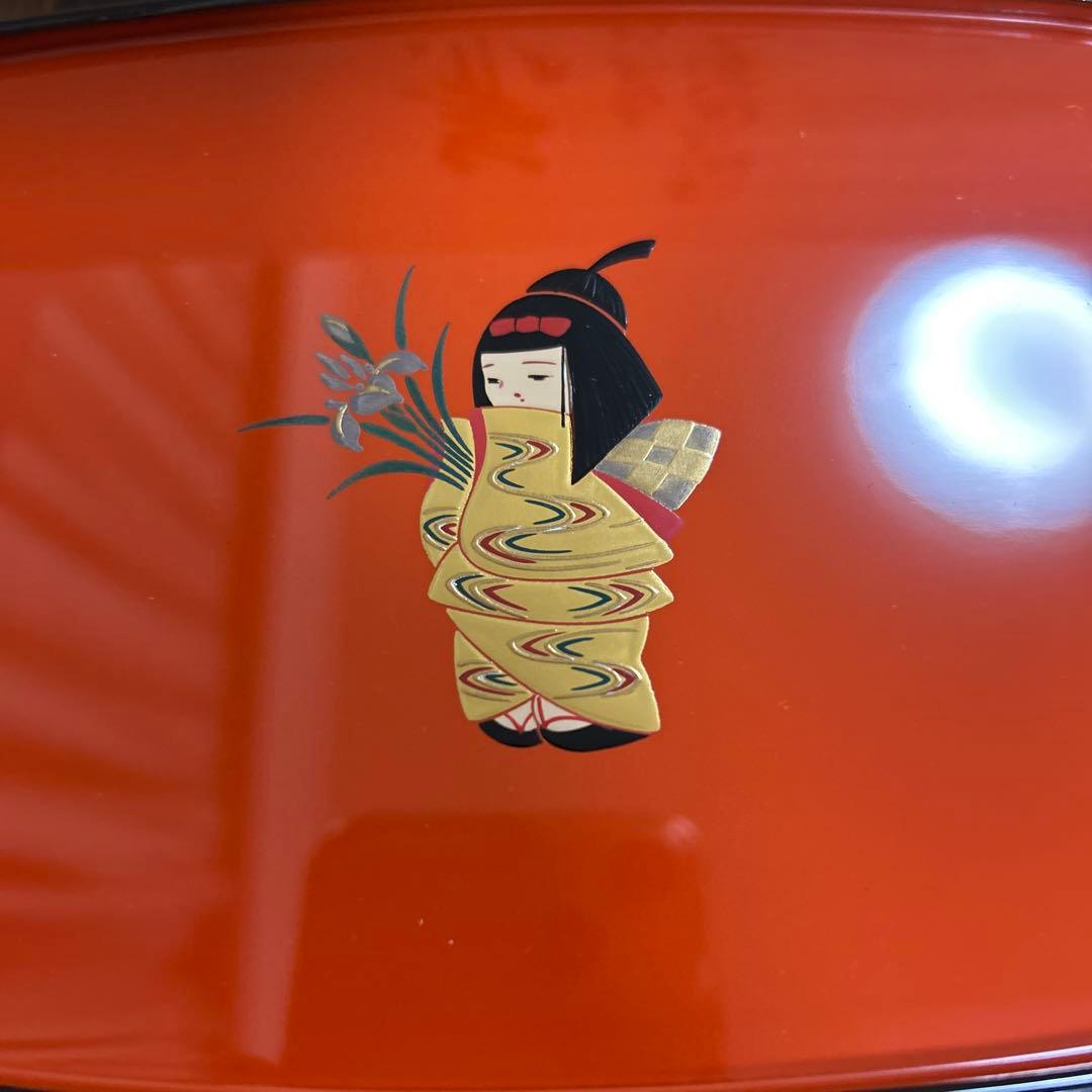 輪島塗　輪島漆器　大雅堂　摂田照彦　兼用皿　童蒔絵　５枚　高級漆器　未使用希少品