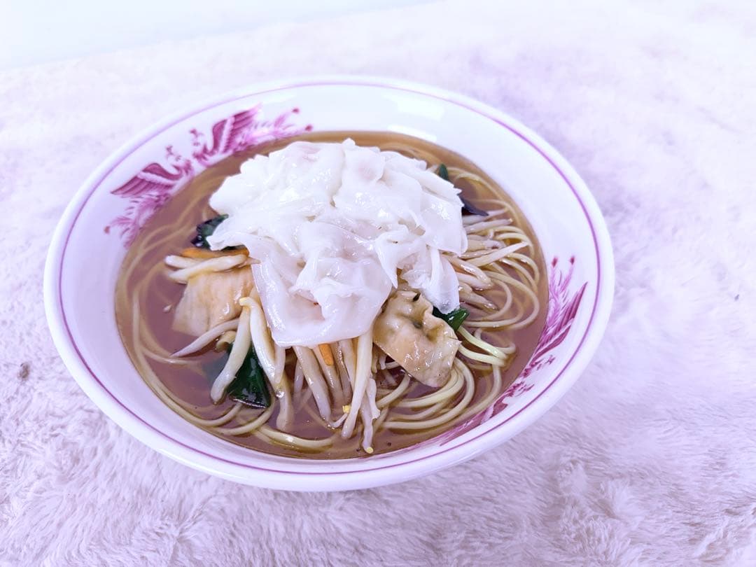 食品サンプル ワンタンメン 日本製 職人制作 高精度 リアル模型 直径23cm