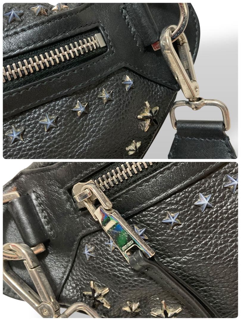 【未使用級】ジミーチュウ　スタースタッズ クロスボディバッグ　ショルダーバッグ黒