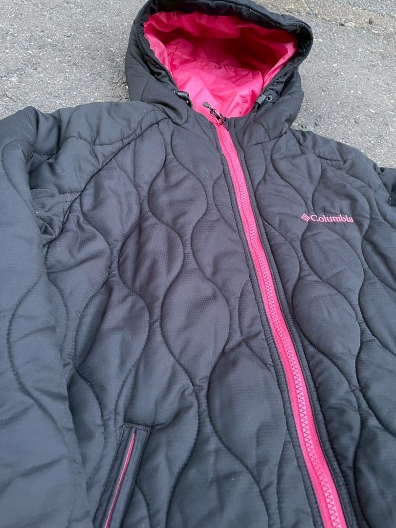 【今季大注目】90s コロンビア キルティング ダウンパーカ アッシュグレー