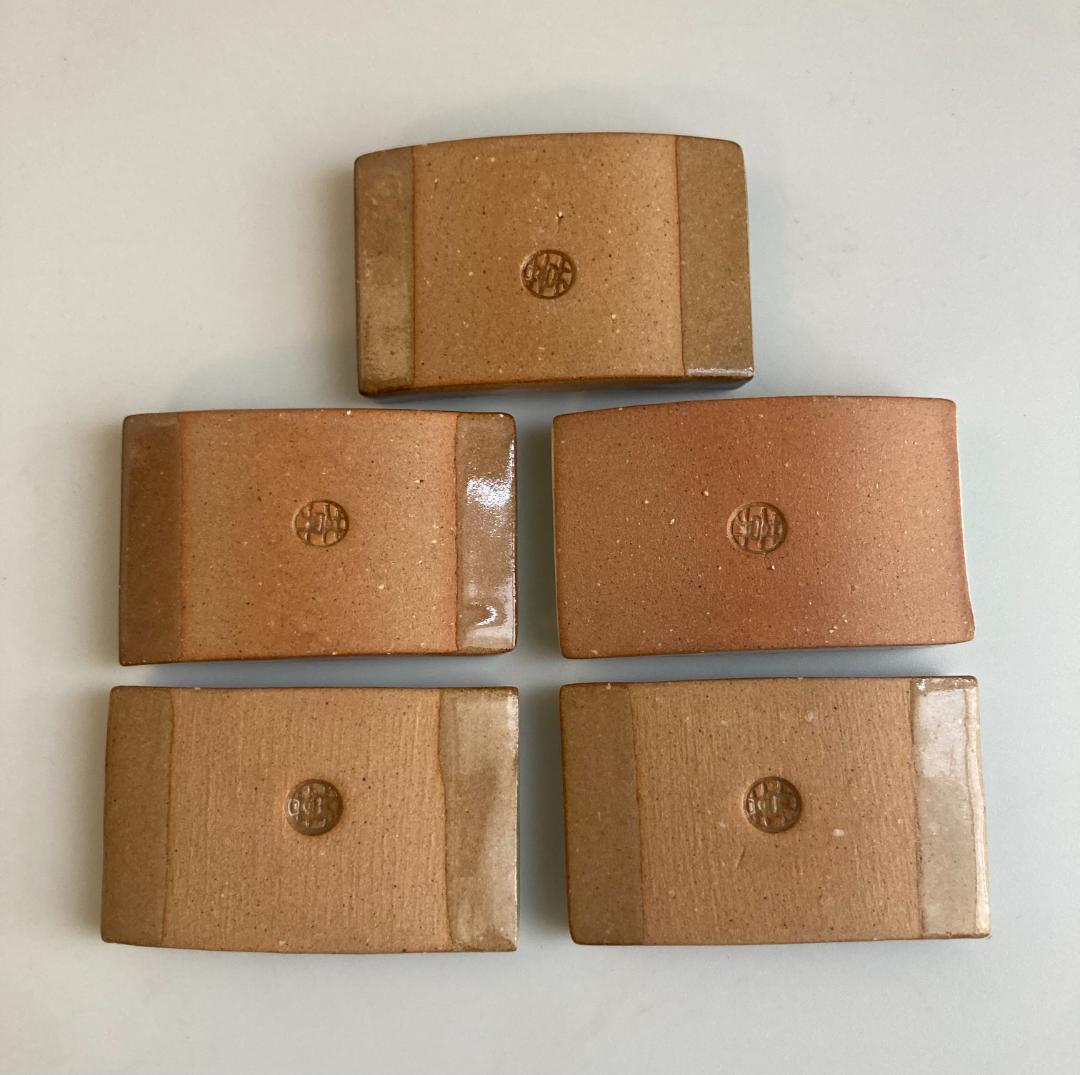 陶あん京焼清水焼 伝統工芸色絵付け　箸置き　５個おまとめ