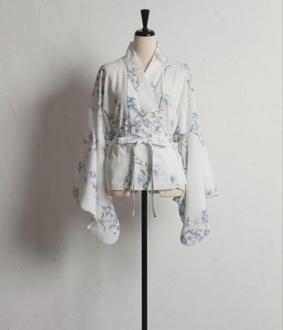 【トップス＆ワンピース＆帯の３点セット】２ＷＡＹ♪フラワーブーケセパレート浴衣