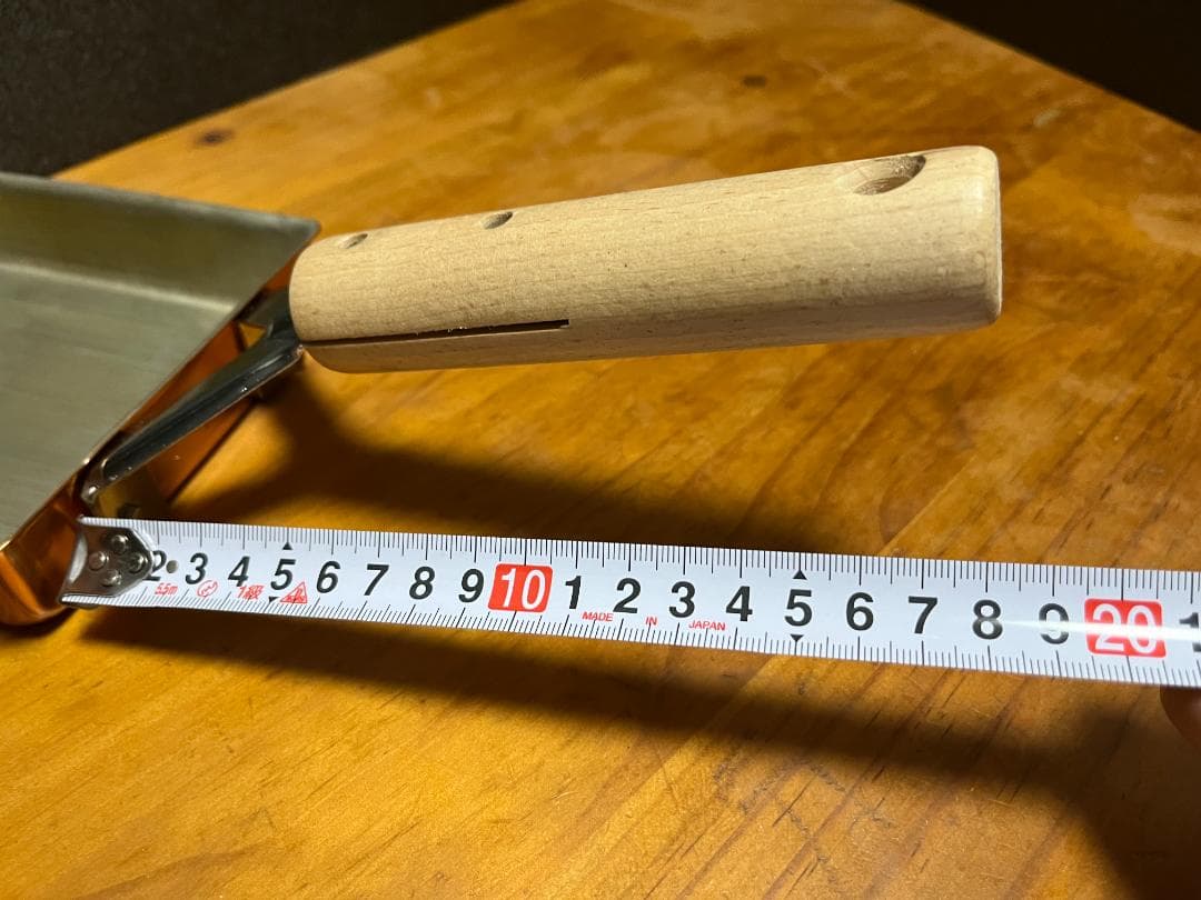 【ほぼ未使用】　EPON/エポン　純銅製　卵焼き器　持ち手（天然木）