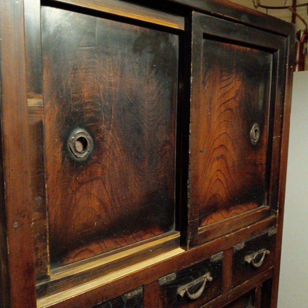 生活用 多目的箪笥 水屋　食器棚 明治時代 ⚠️京都市引き取り限定