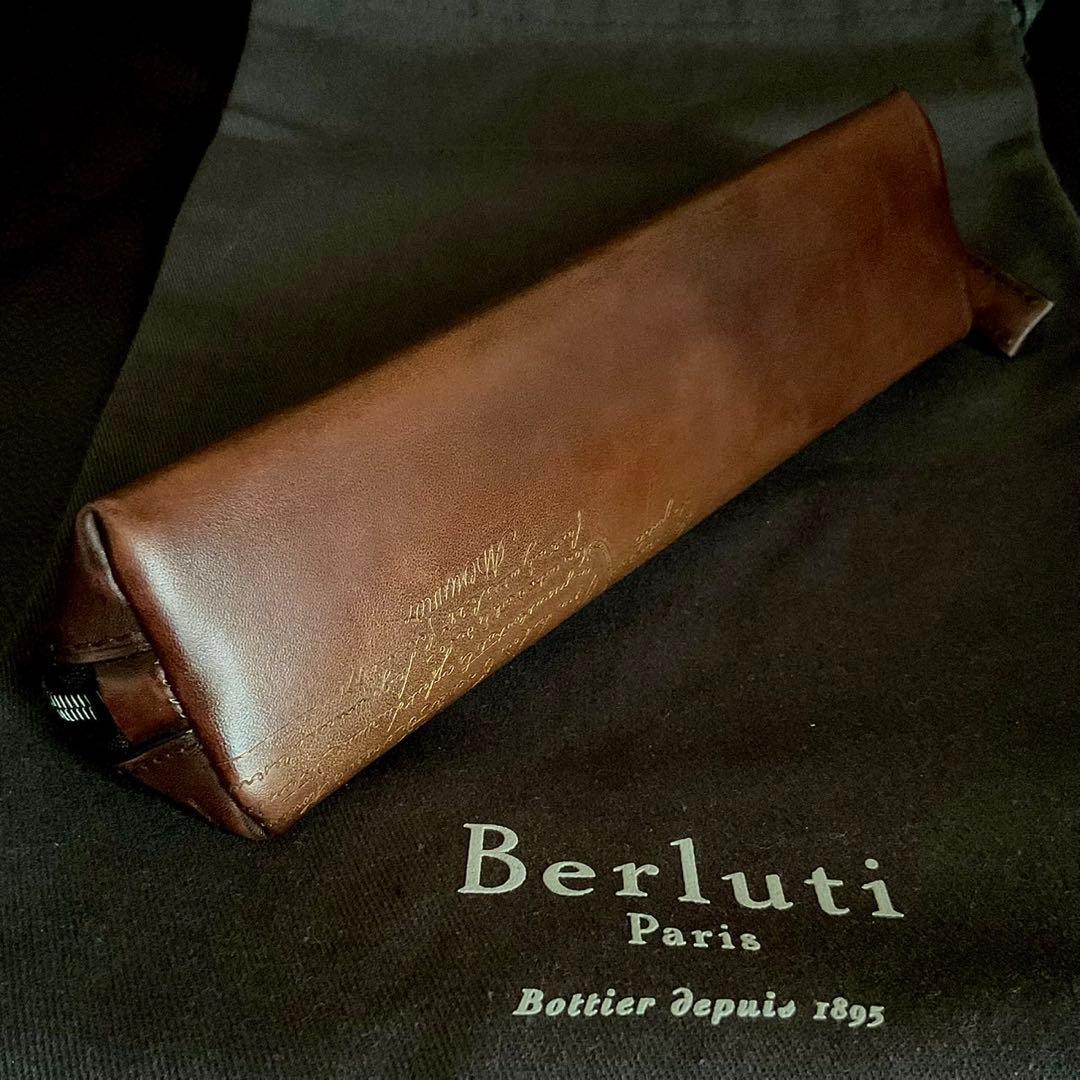 美品 希少 ベルルッティ ゴールデンパティーヌ カリグラフィ ペンケース 筆箱