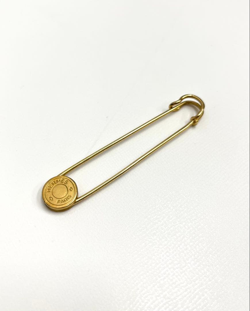 パ*ダ様 エルメス HERMES セリエ ピン ブローチ 安全ピン ゴールド ロ
