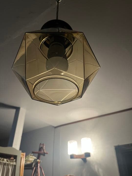 天井照明 昭和レトロ 当時物 飴色 インテリア