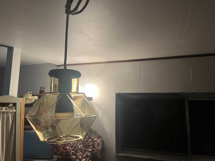 天井照明 昭和レトロ 当時物 飴色 インテリア