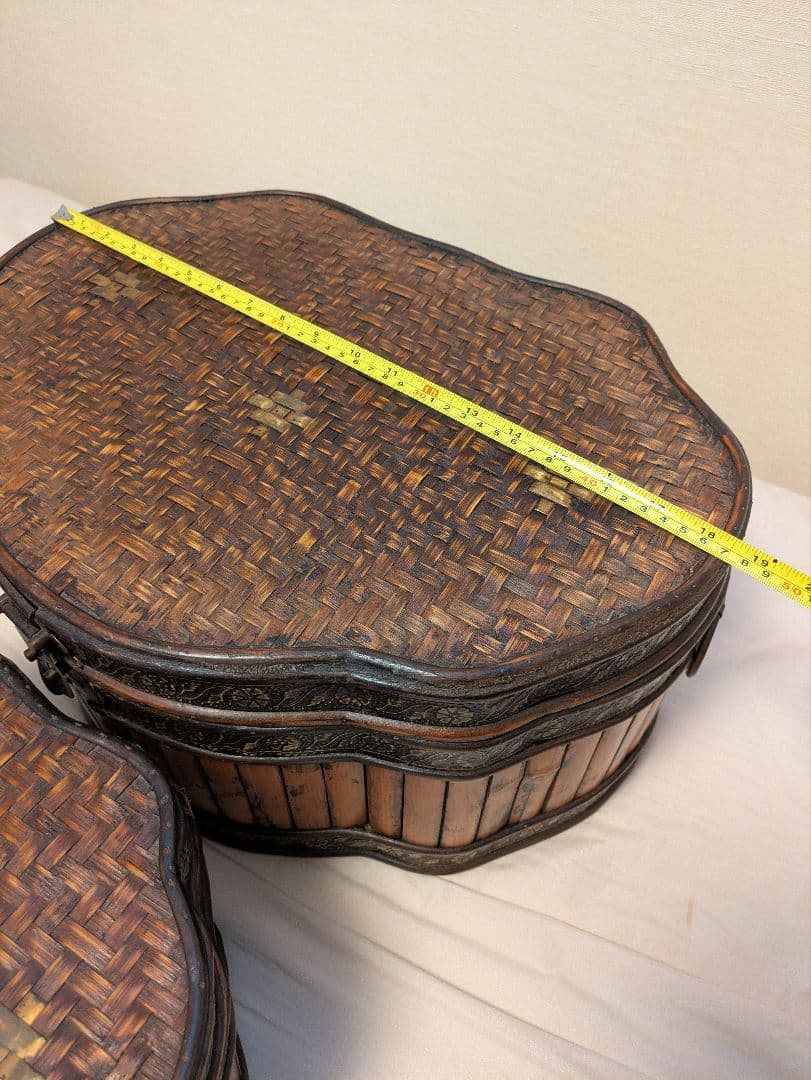 バンブー ボックス アンティーク 小物入れ 木箱　2個セット