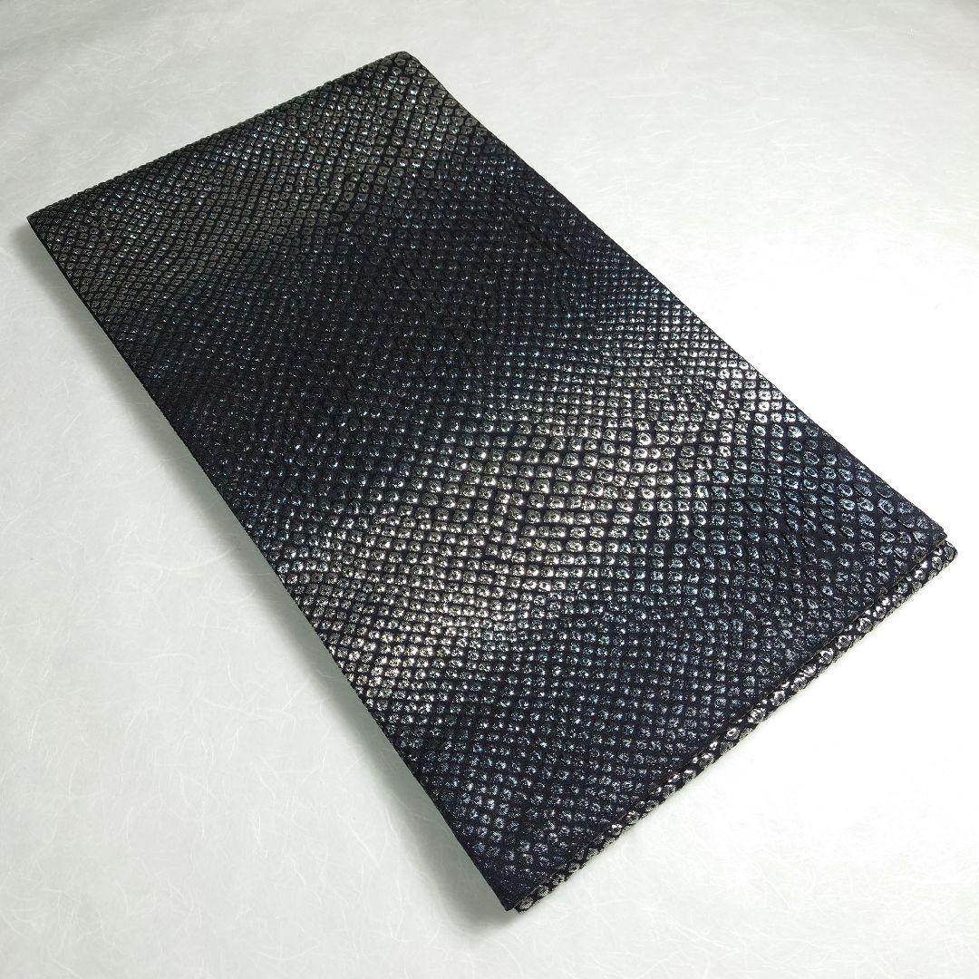 正絹 袋帯 六通柄 岡文織物謹製 鹿子柄 ギラギラ モード 洒落 逸品 未使用品