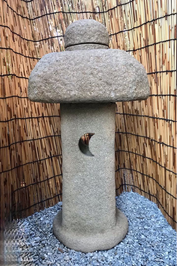 【天然自然石・石灯篭・坪庭灯篭・前庭灯篭】庭石オブジェ置物箱庭ガーデニング造園