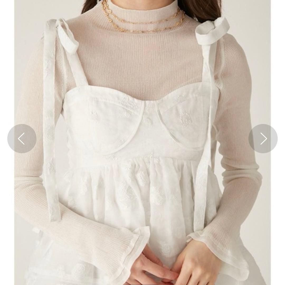 LILY BROWN リリーブラウン シアージャガードペプラムトップス