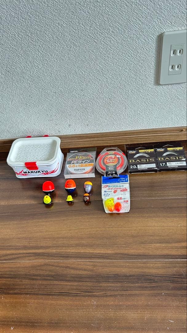 釣り糸セット エサケース　うき　PEライン