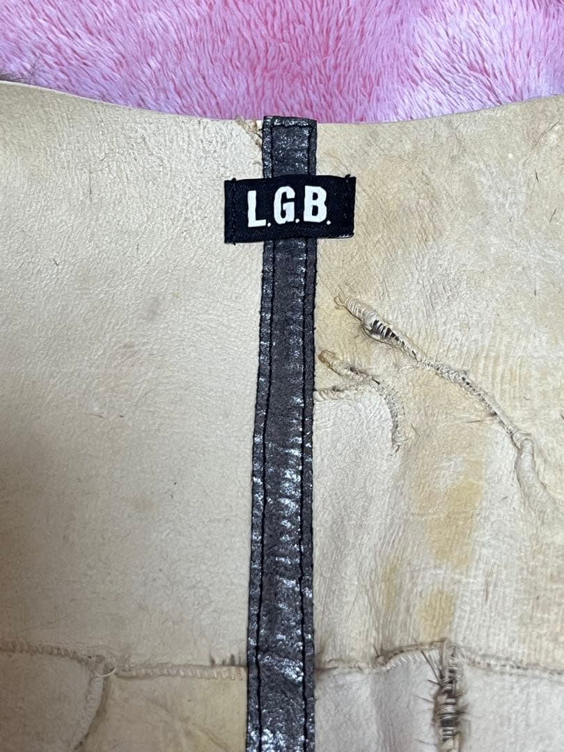 LGB. ルグランブルー 毛皮 鹿革 ファー ベスト