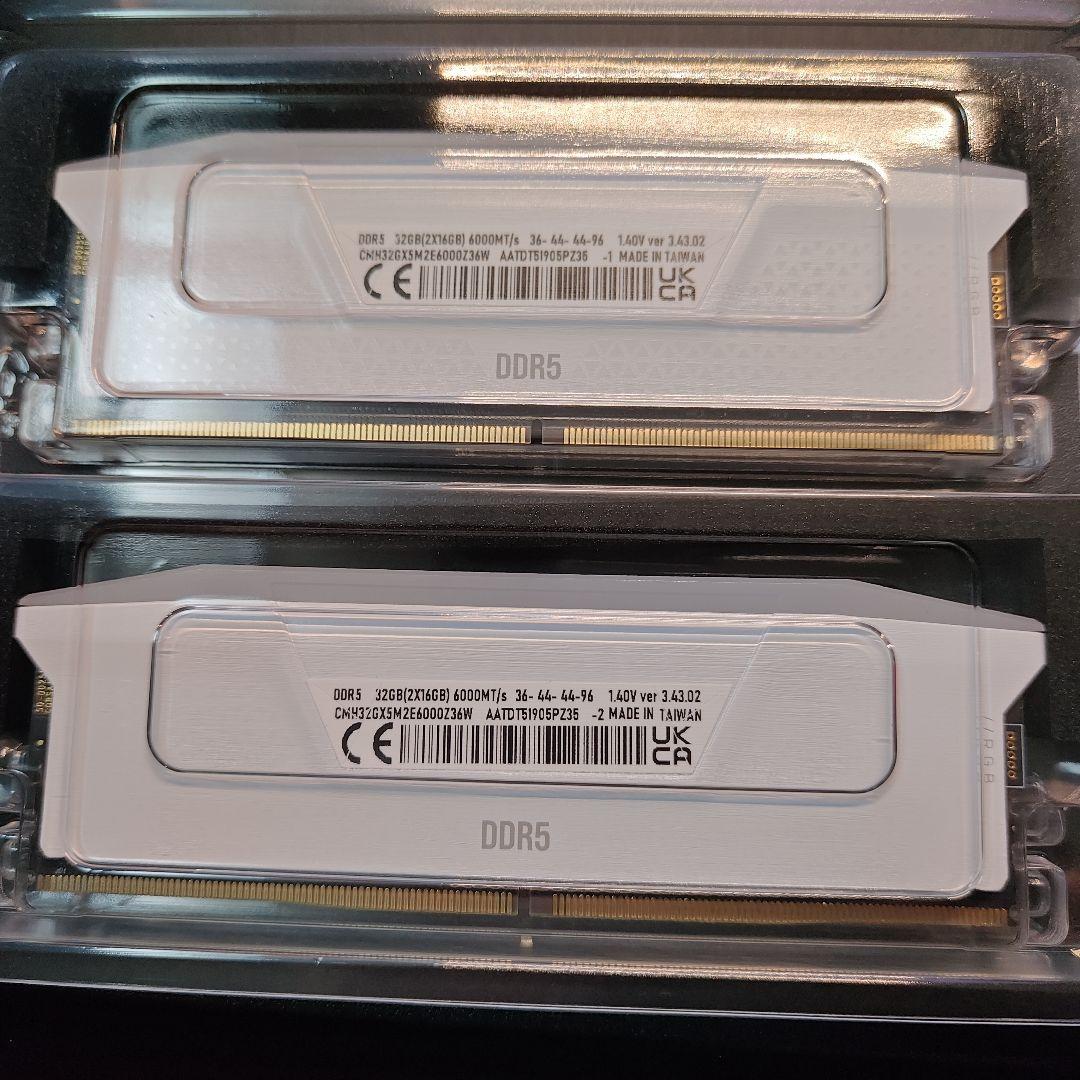 CORSAIR DDR5 32GB(16GBx2枚)6000MHz