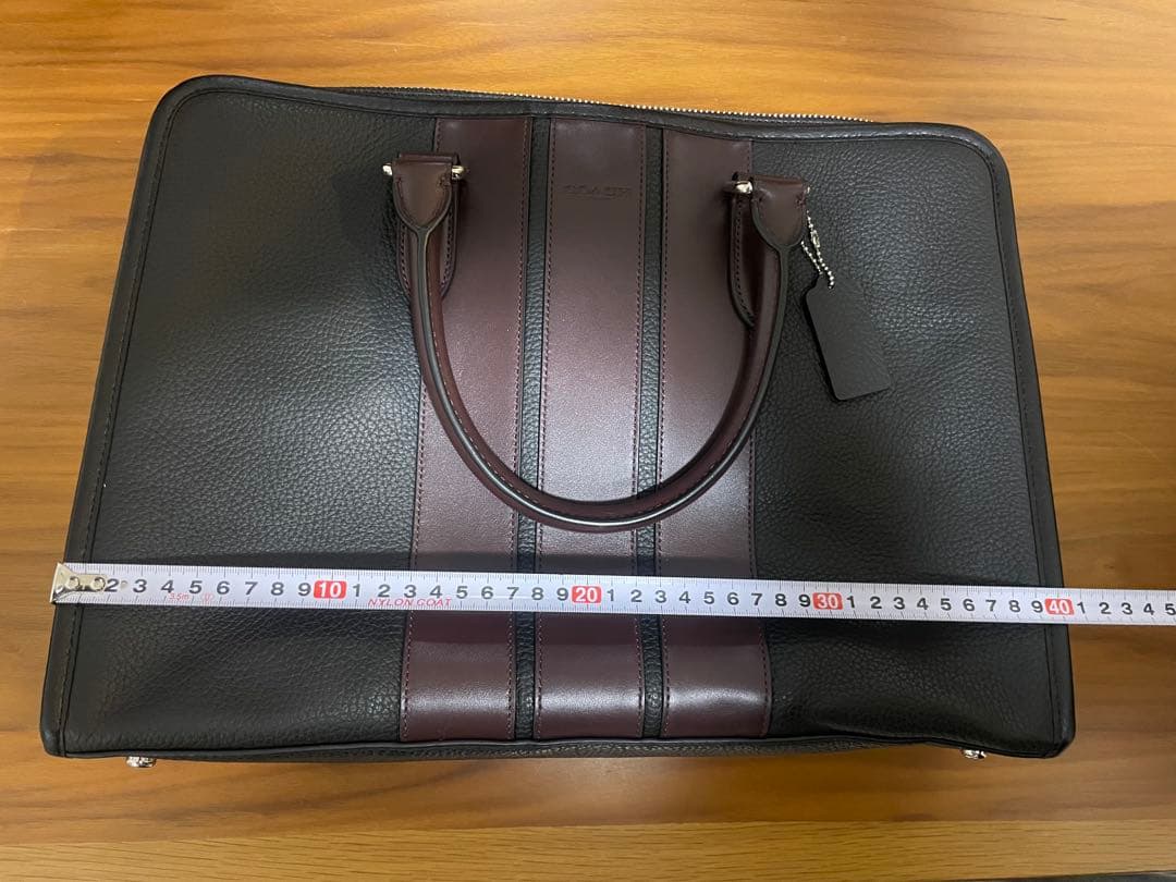 COACH ビジネスバッグ ブラック/ブラウン レザー