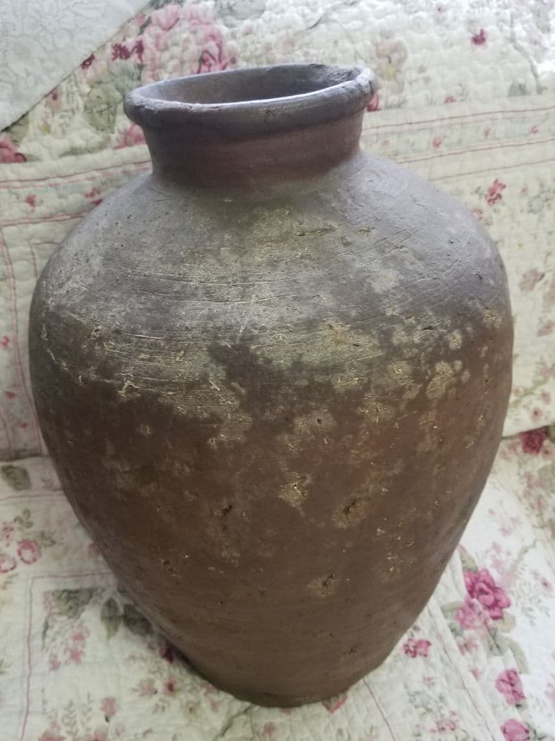 古備前　鎌倉時代　鑑定書つき　古備前 直線文壷 鎌倉時代 鑑定書桂又三郎極メ時代