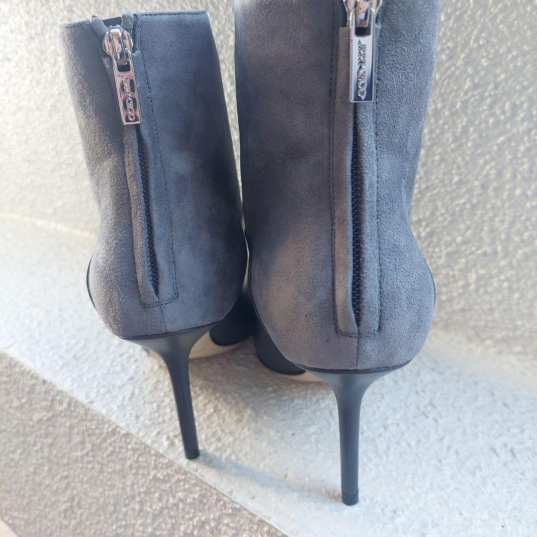 JIMMY CHOO⭐グレー ポインテッドトゥ新品未使用24,5cm