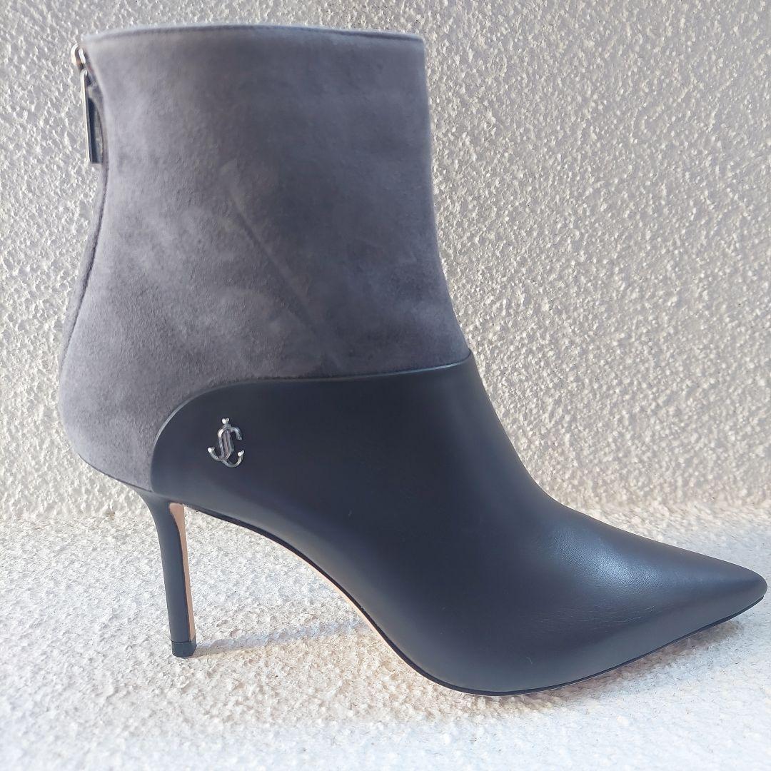 JIMMY CHOO⭐グレー ポインテッドトゥ新品未使用24,5cm