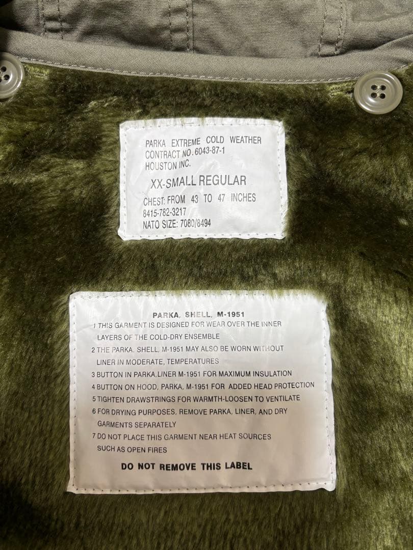【Houston】青島コートM1951モッズパーカ　ライナー付きXX-SMALL