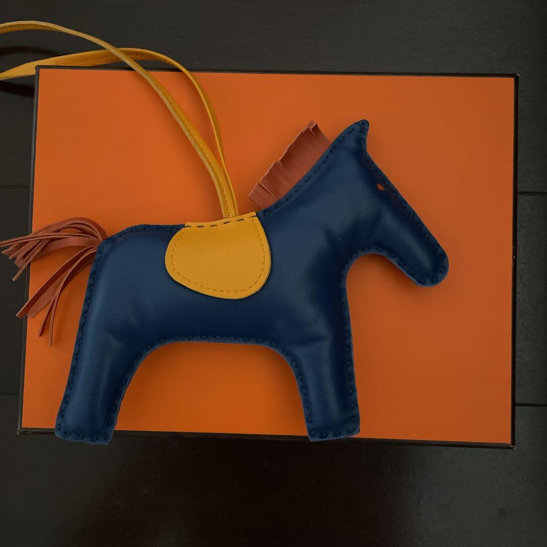 エルメス　ロデオチャーム　G M ネイビー　イエロー