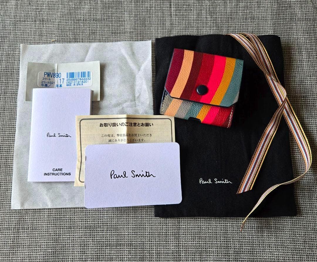 【新品】Paul Smith レザー イヤホンケース スワール マルチ 箱無し