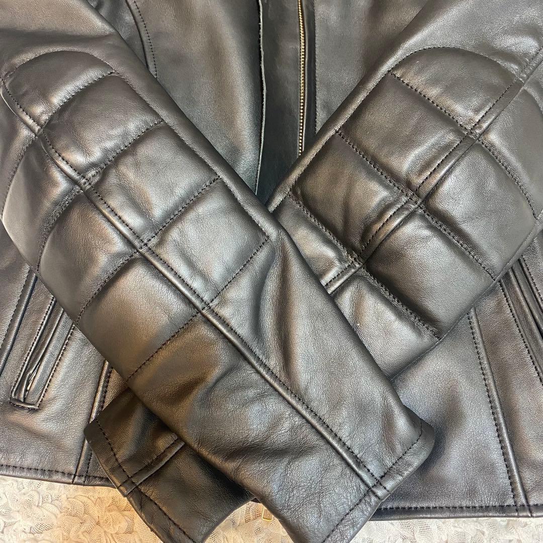 南海 レディース シングルライダースレザージャケット 牛革 11号