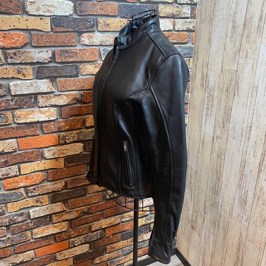 南海 レディース シングルライダースレザージャケット 牛革 11号