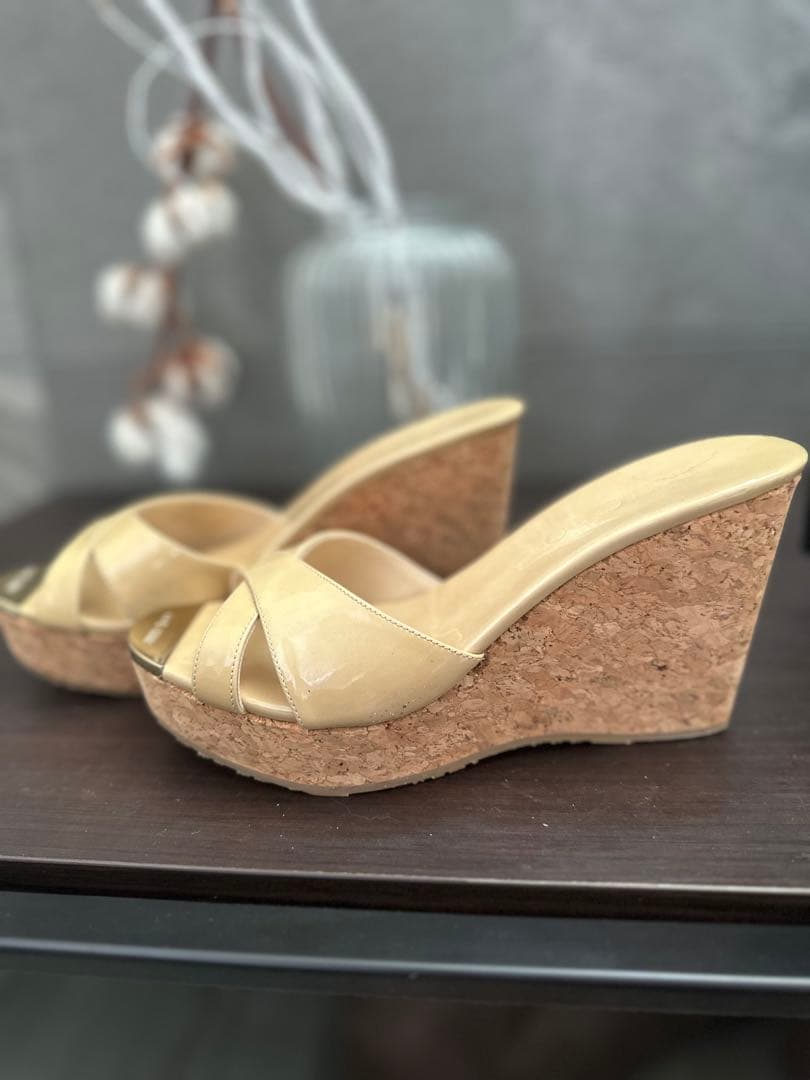 ジミーチュウ　ウェッジヒールサンダル