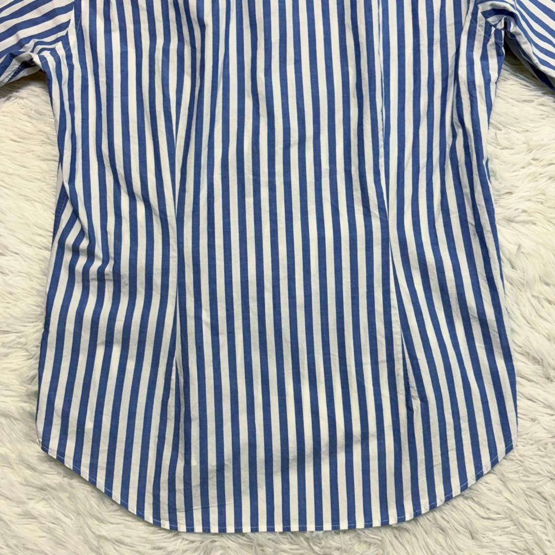 45R 長袖ストライプシャツ　綿　コットン　サイズ3 レディース