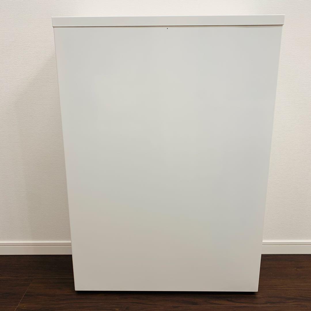 スリムダストボックス　おしゃれ　二段式ホワイトごみ箱 分別用バスケット付き