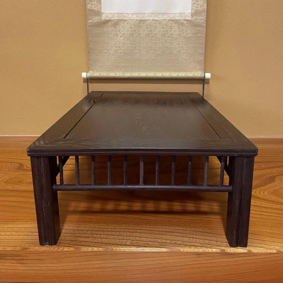 【唐木】鉄刀木（たがやさん)[高級] 花台 【訳あり品】盆栽台 ビンテージ品