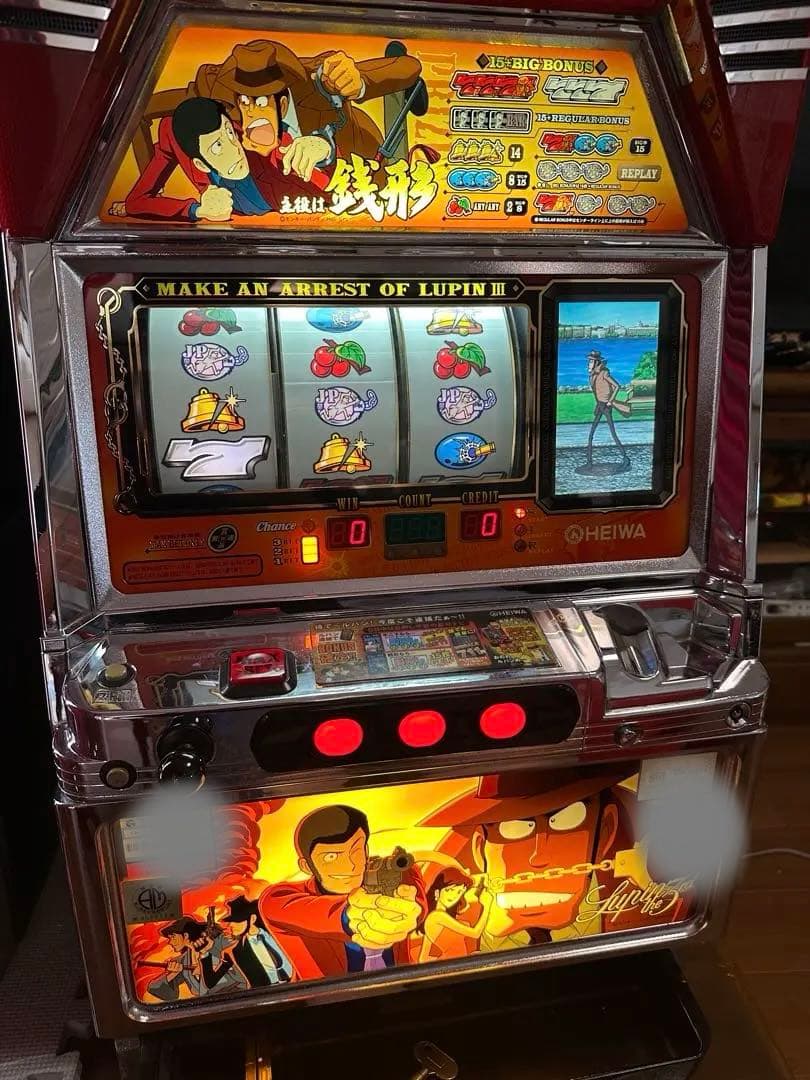 パチスロ　主役は銭形　4号機　初代　実機　不要機付き　送料無料