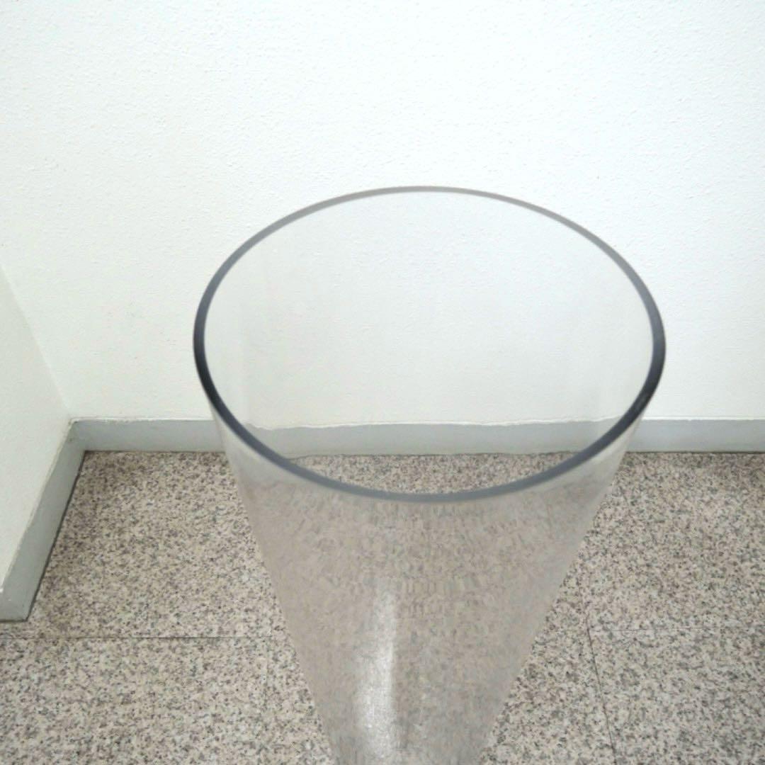 美品 フラワーショップ購入 フラワーベース ガラス 口径20cm 高さ80cm