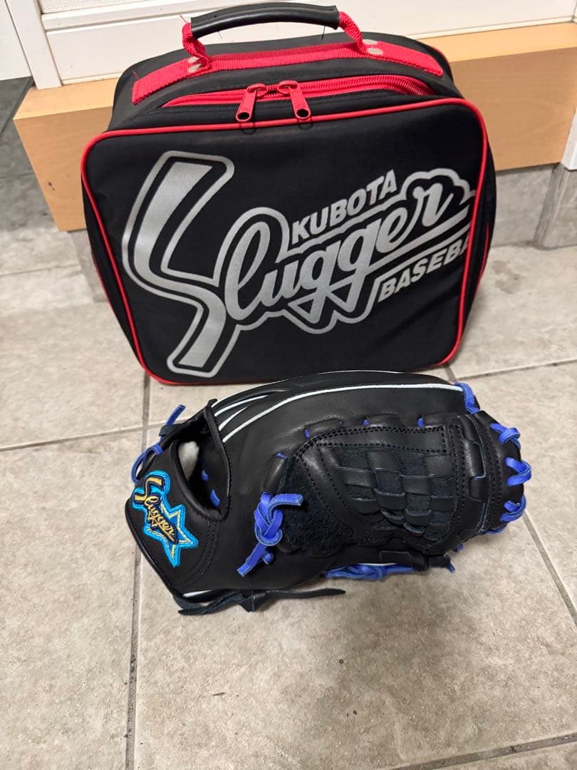 久保田スラッガー軟式グローブ 黒/青