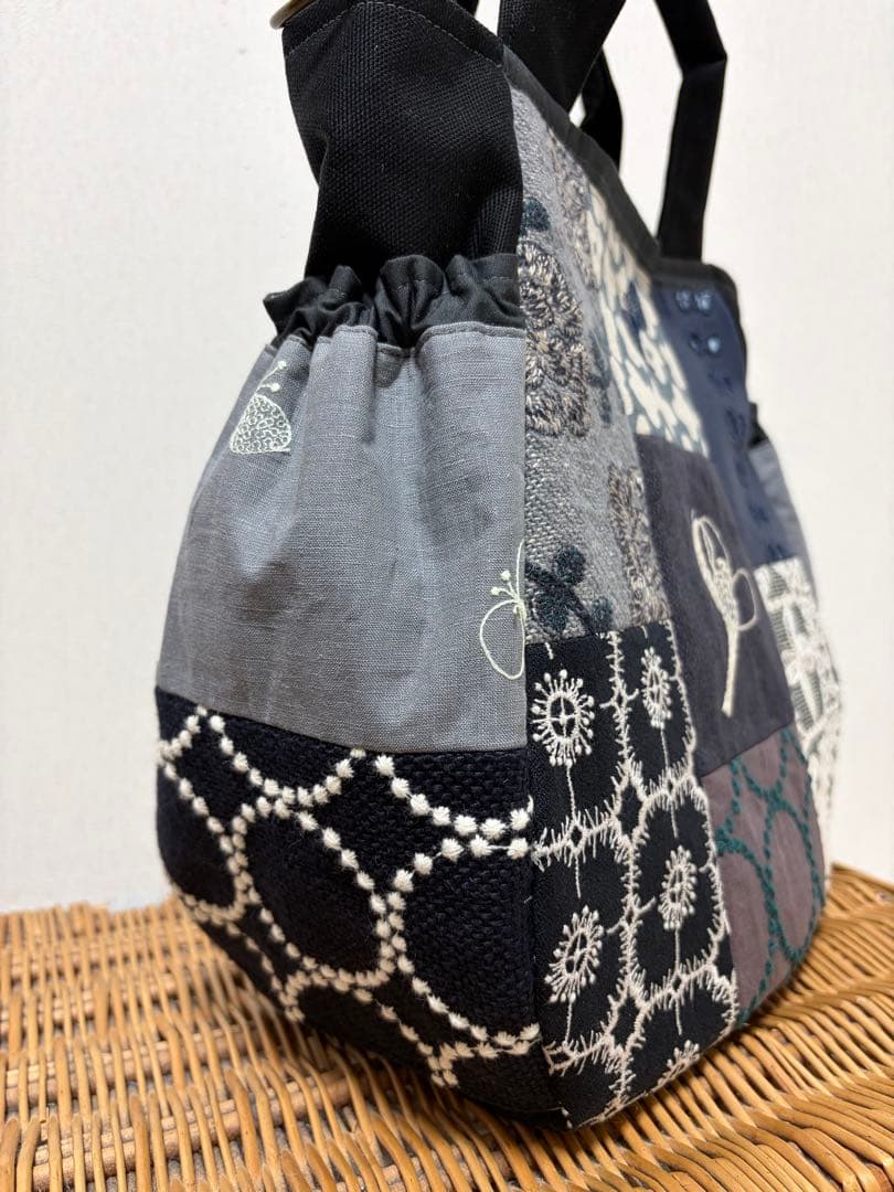 ミナペルホネン＊パッチギャザポケバッグ✂️ハンドメイド