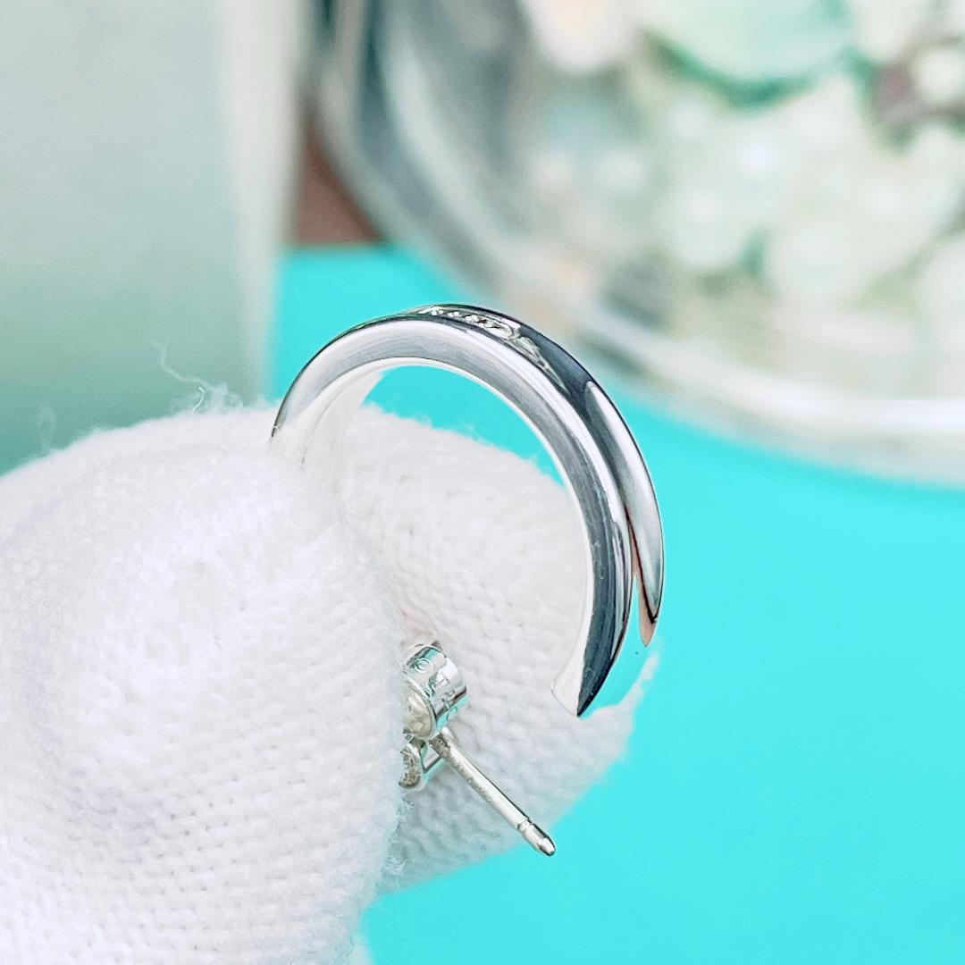 ◇ティファニー◇新品仕上済 1837 ナロー フープ ピアス 片耳用 2.23g