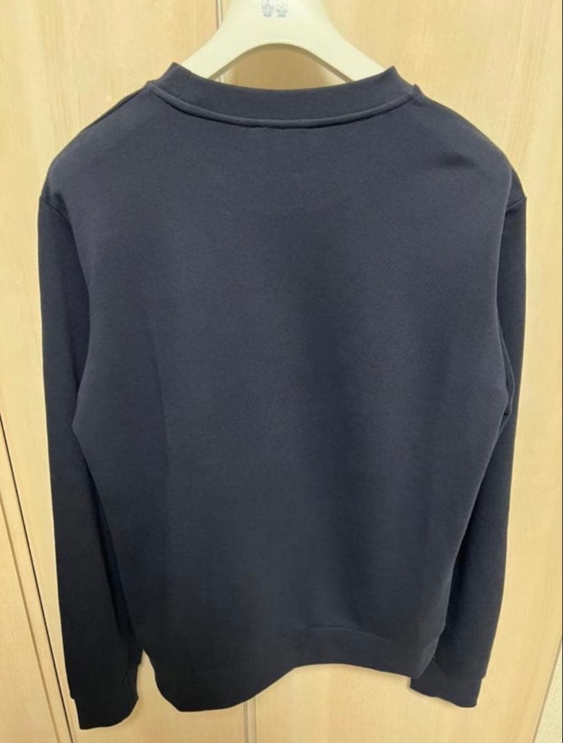 MONCLER ロゴパッチ スウェット ネイビー S