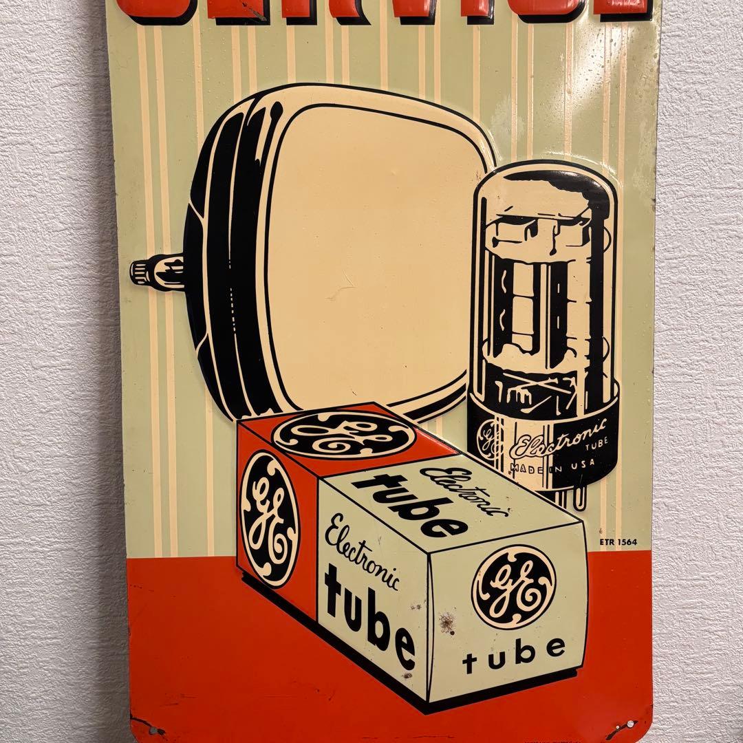 専用✴︎レア✴︎【ゼネラルエレクトリック】TV&RADIO 真空管　ヴィンテージ看板