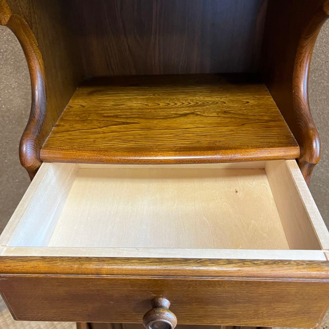 カリモク karimoku 昭和レトロ 木製サイドテーブル 電話台