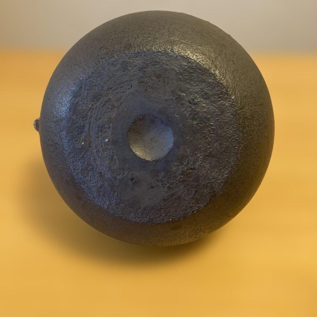 茶道具　龍文堂 あられ打　鉄瓶