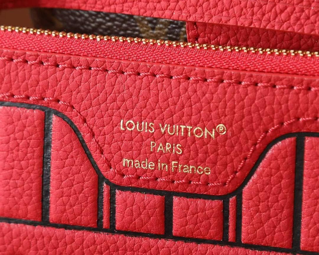 ショルダーバッグ ブラウン/レッド