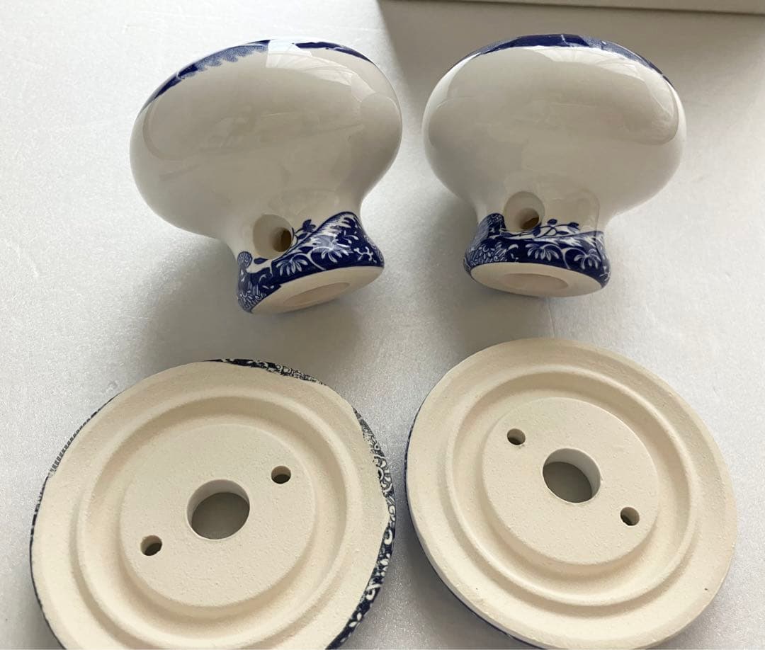 未使用　限定品　廃盤　希少　レア　スポード　ブルーイタリアン　陶製ドアノブ