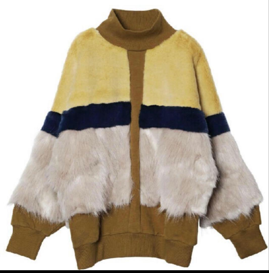 アメリヴィンテージ ファーカラーブロックスウェット