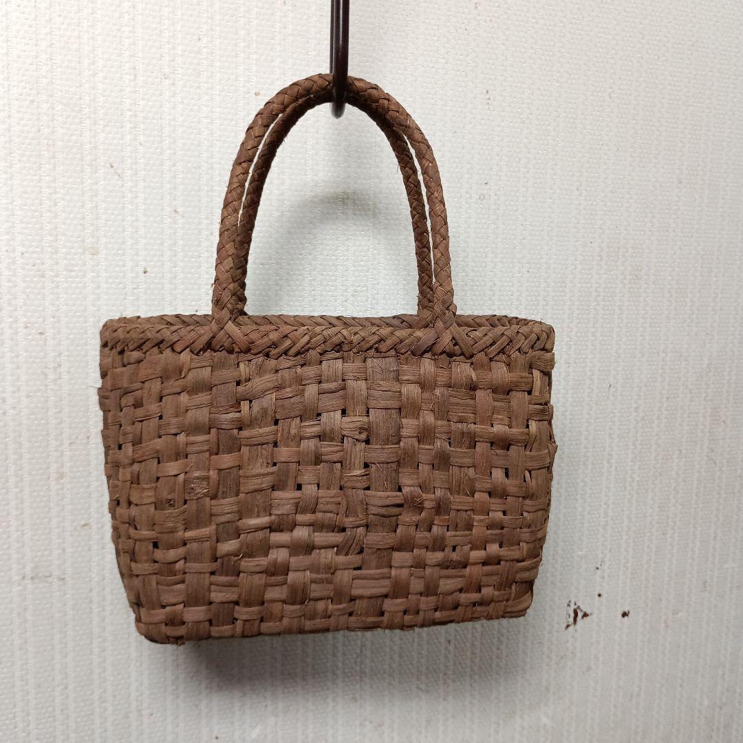 国産山葡萄バック 曲り細市松