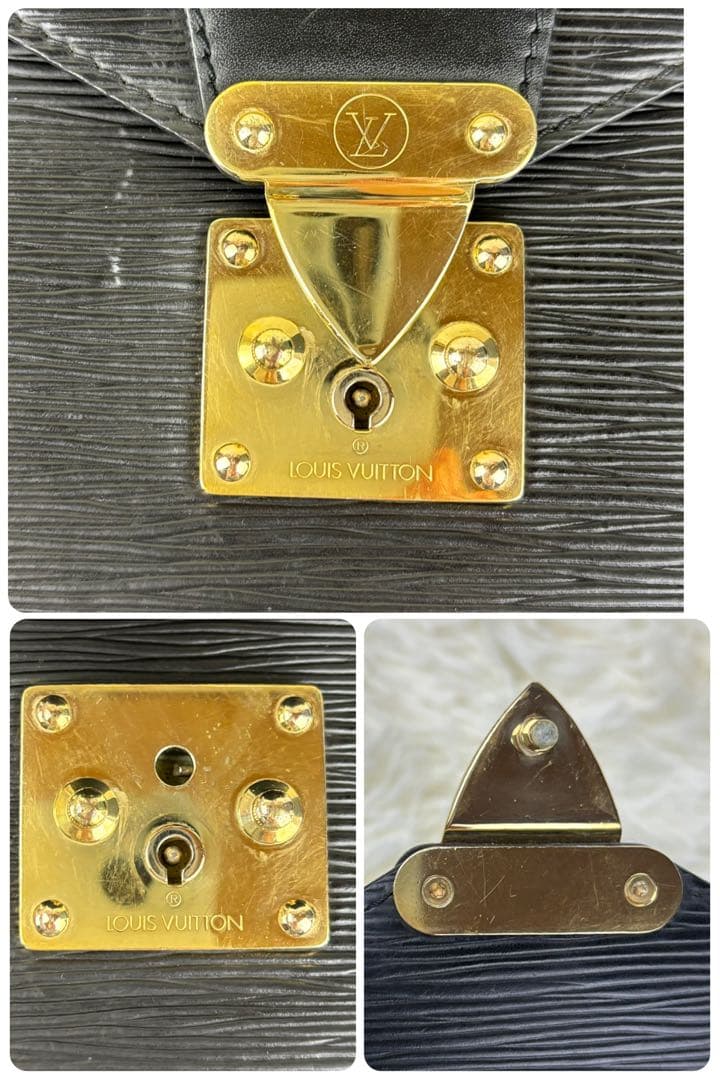 ルイヴィトンエピ セルヴィエット コンセイエ　ビジネスバッグ　ブラック