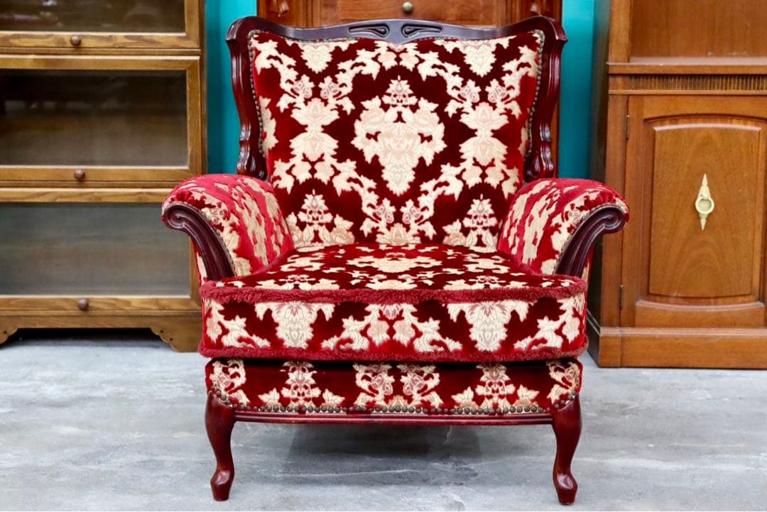 GMIH14A○イタリア製 金華山織 アームチェア 椅子 1人掛けソファ シング