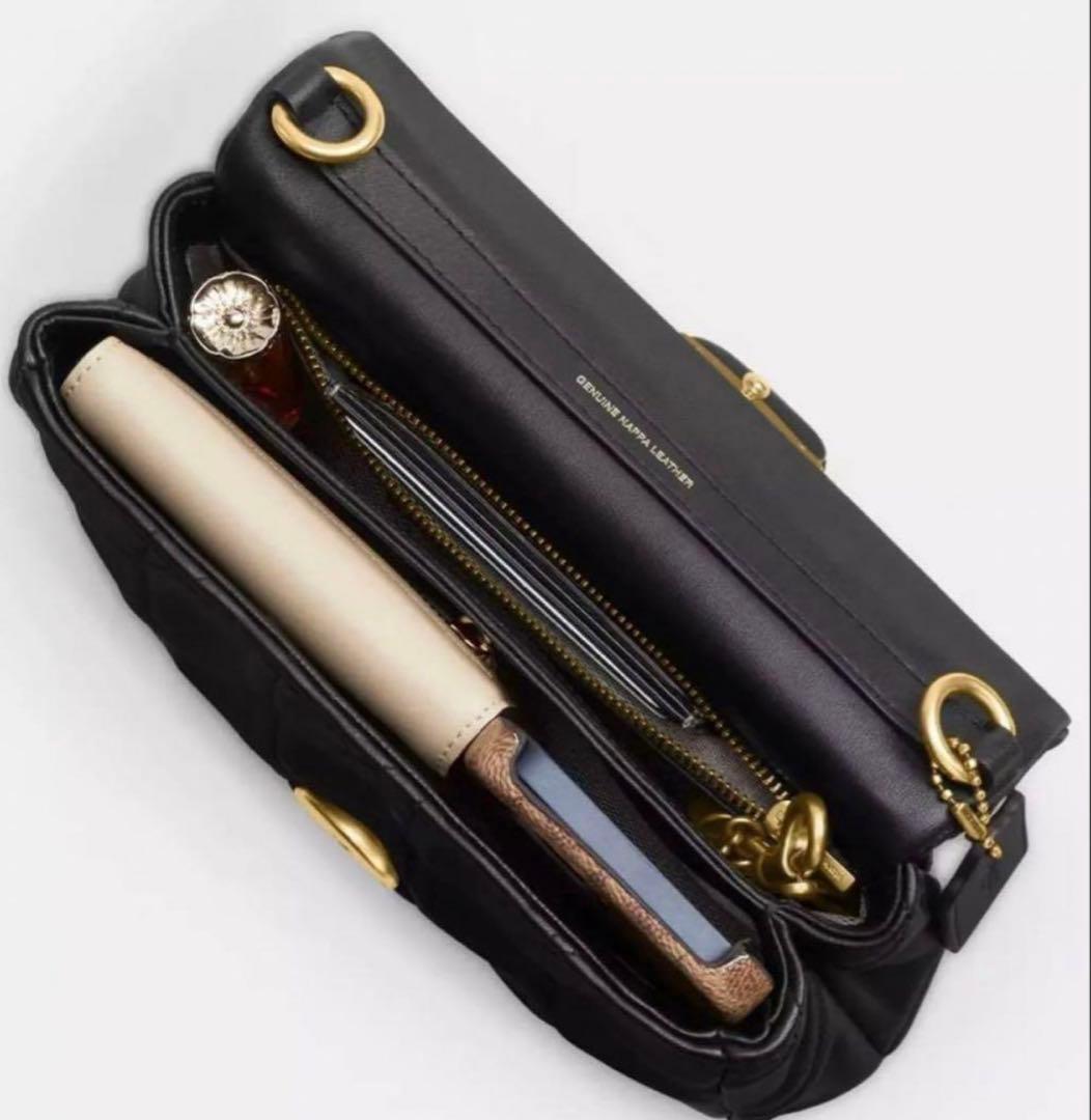 nanamiCW629 ショルダーバッグ・キルティングレディースバッグ　黒