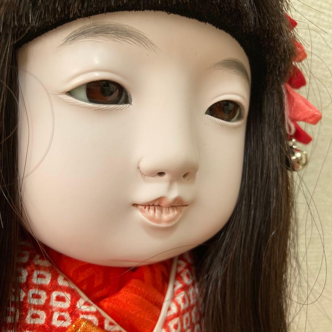 週末のみ大値下げ　お座り市松人形　東光作　着せ替え可能　縮緬和服　傷なし