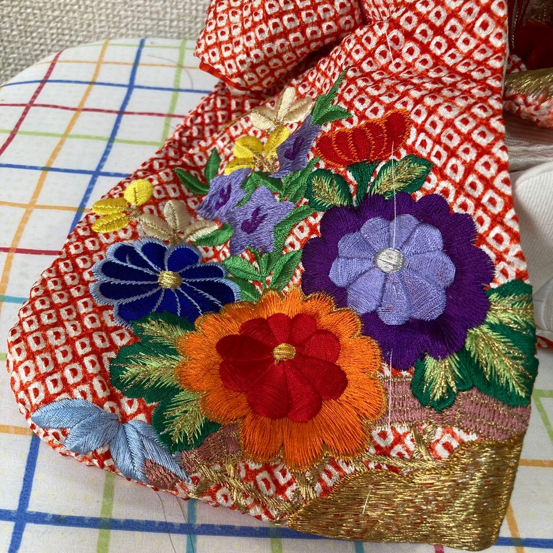 週末のみ大値下げ　お座り市松人形　東光作　着せ替え可能　縮緬和服　傷なし